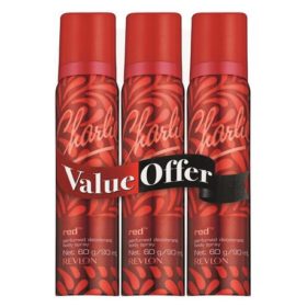 Charlie Deodorant 3 Pack 90ml