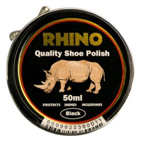 Rhino Shoe Polish Black 50g