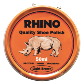 Rhino Shoe Polish light Brown 50g