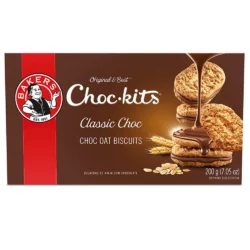Bakers Choc-Kits Oat Biscuits 200g